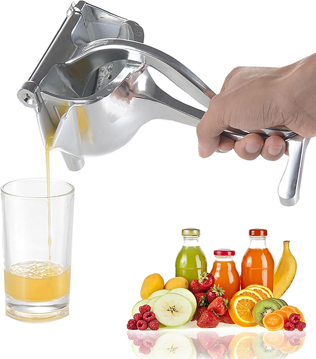 Large Lemon Squeezer. Aluminium Alloy Manual Fruit Citrus Juicer. Heavy Duty Hand Press Orange Juicer. Lemon. Pomegranate and Lime. Easy Squeeze Extractor Tool. Bonus 6 Pcs Filter Bags